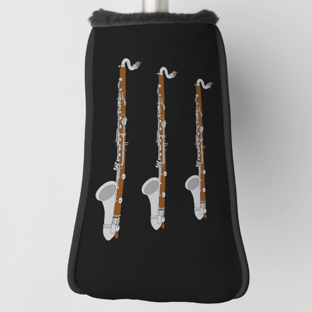 Three Bass Clarinet Golf Head Cover (Rotate 90)