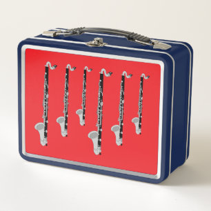 Three Bass Clarinets Metal Lunch Box