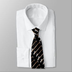 Three Bass Clarinets Neck Tie