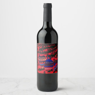 Three baubles wine label