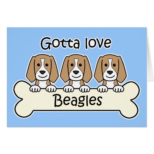 Three Beagles Cards (Front Horizontal)