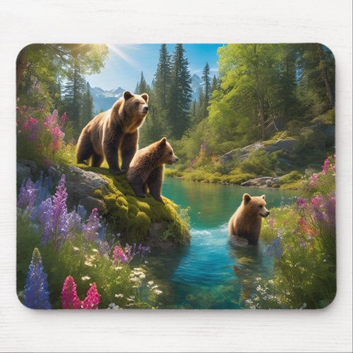 Three Bears Mouse Pad