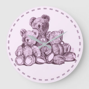 Three Bears Round Acrylic Wall Clock