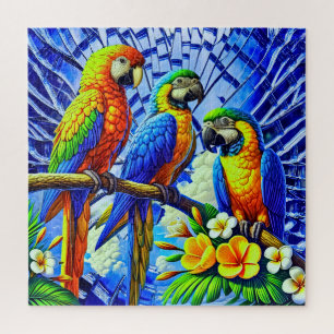 Three beautiful parrots jigsaw puzzle