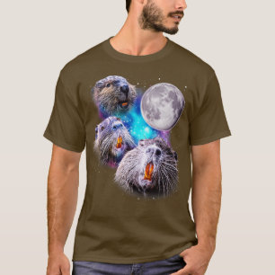 Three Beavers Howl at the Moon T-Shirt