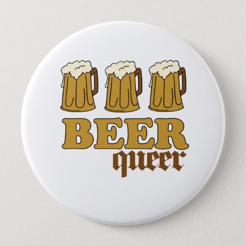 Three Beer Queer Button