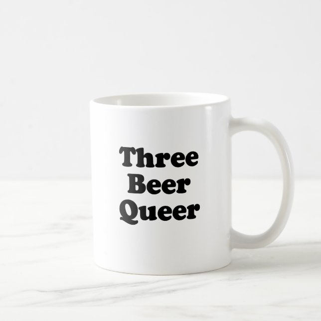 Three Beer Queer Coffee Mug (Right)