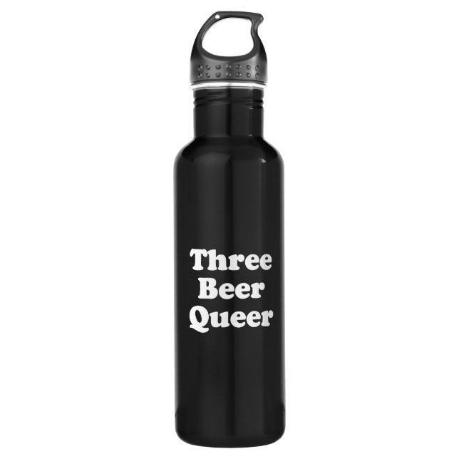 Three Beer Queer Water Bottle (Front)