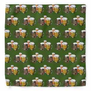 Three Beers Cartoon Green Bandana