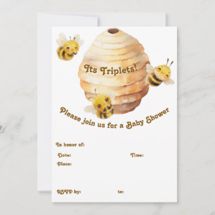 Three Bees Invitation