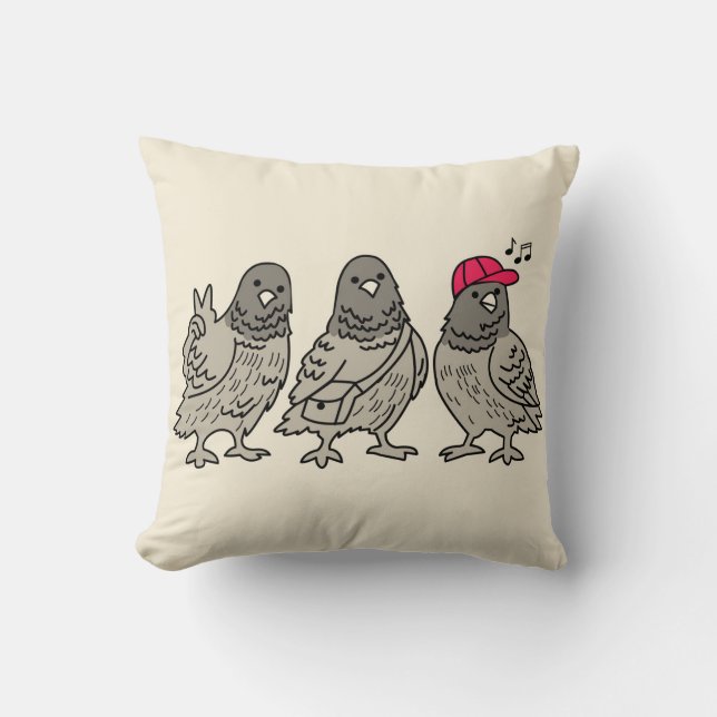 Three best friends throw pillow (Front)