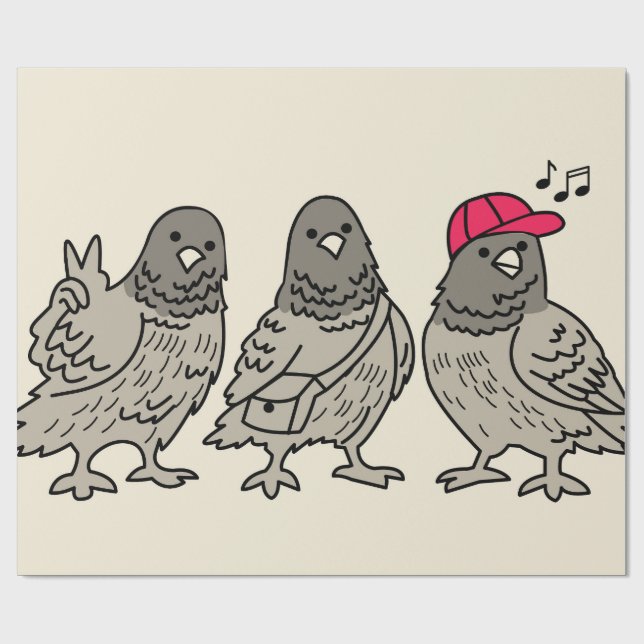 Three best friends wrapping paper (Flat)