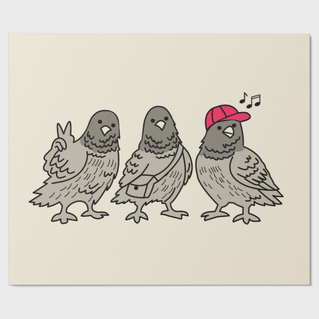 Three best friends wrapping paper (Flat)