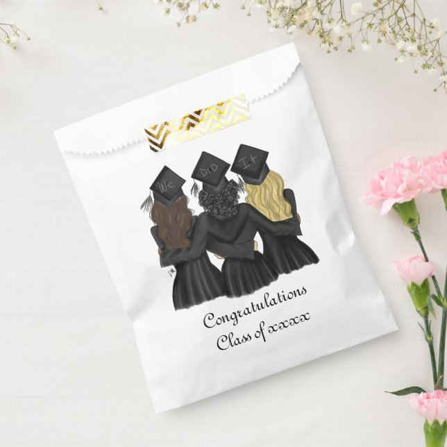 Three Best Graduates Congratulations Party Favor Bag (Sealed)