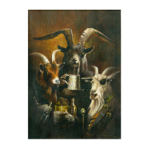 Three Billy Goats Rough Acrylic Print