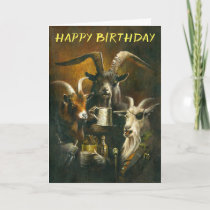 Three Billy Goats Rough Birthday Card