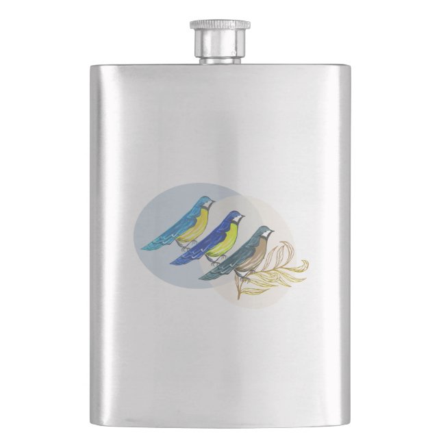 Three Birds Flask (Front)