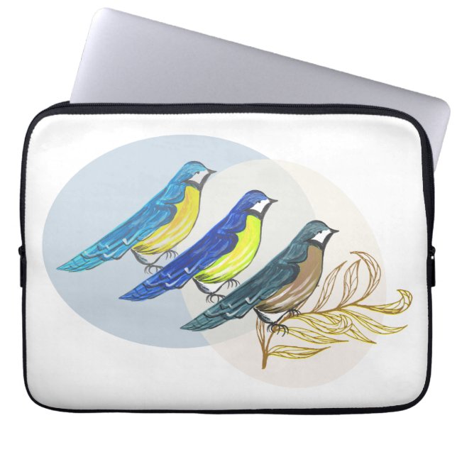 Three Birds Laptop Sleeve (Front)
