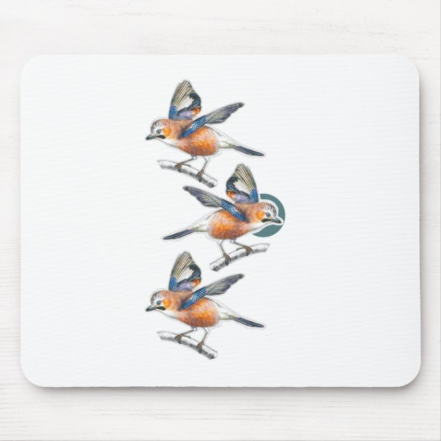 Three birds mouse pad (Front)