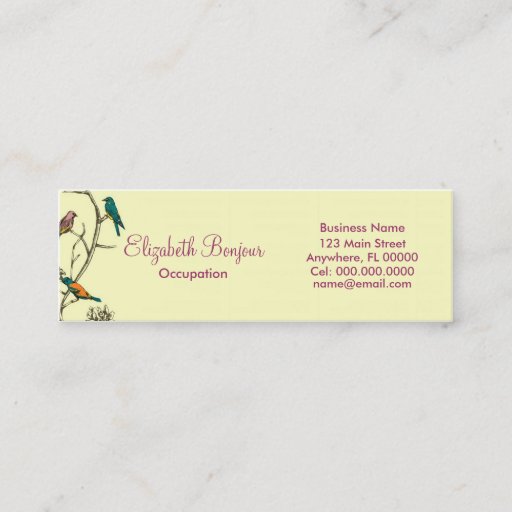 Customizable Three Birds Talking ~ Business Cards