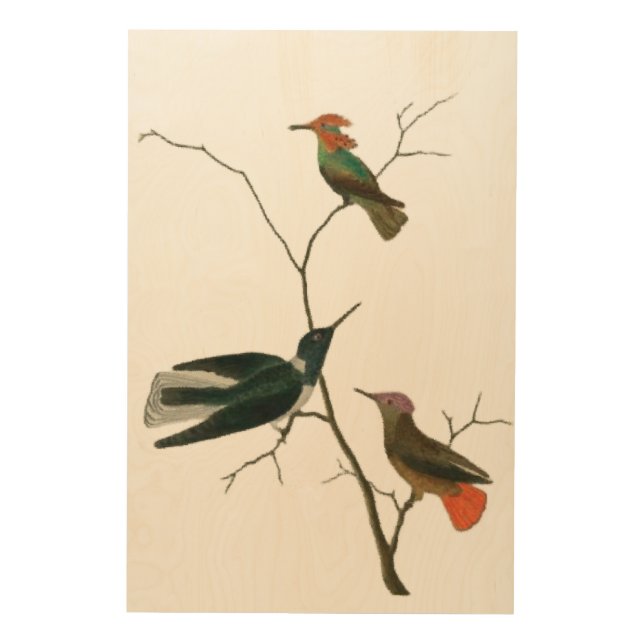 Three Birds Wood Wall Art (Front)