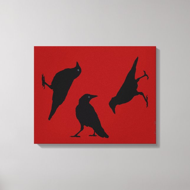 Three Black Crows by DJONeill Canvas Print (Front)