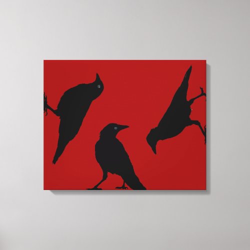 Three Black Crows by DJONeill Canvas Print