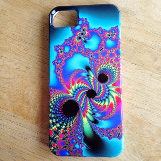 Three Black Holes Neon Color Fractal iPhone 13 Case