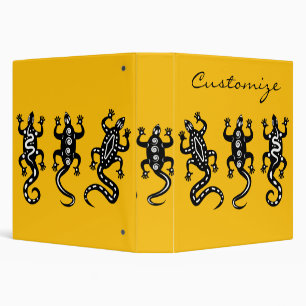 Three Black Lizards Thunder_Cove Southwest Style 3 Ring Binder