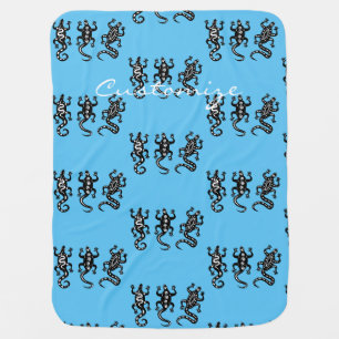 Three Black Lizards Thunder_Cove Southwest Style Baby Blanket
