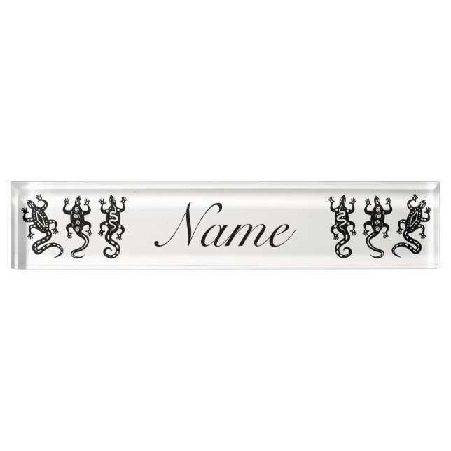 Three Black Lizards Thunder_Cove Southwest Style Desk Name Plate (Front)