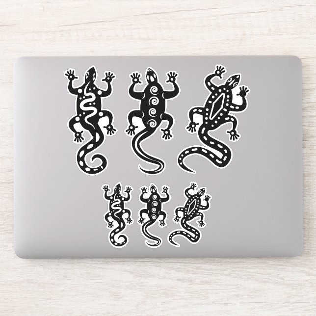 Three Black Lizards Thunder_Cove Southwest Style Sticker (Computer)