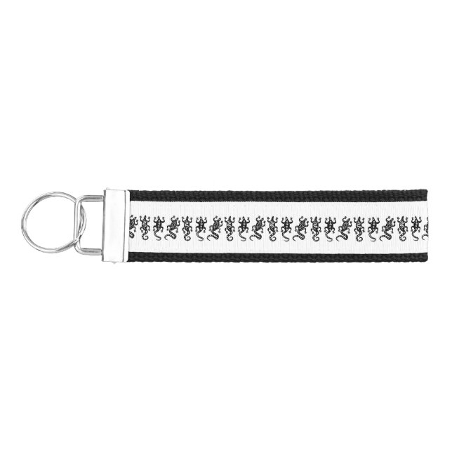 Three Black Lizards Thunder_Cove Southwest Style Wrist Keychain (Keys on Left)
