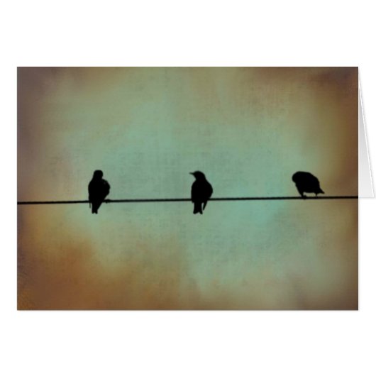 Three Blackbirds Card (Front Horizontal)