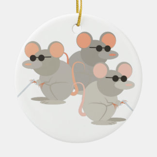 Three Blind Mice Ceramic Ornament