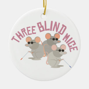 Three Blind Mice Ceramic Ornament