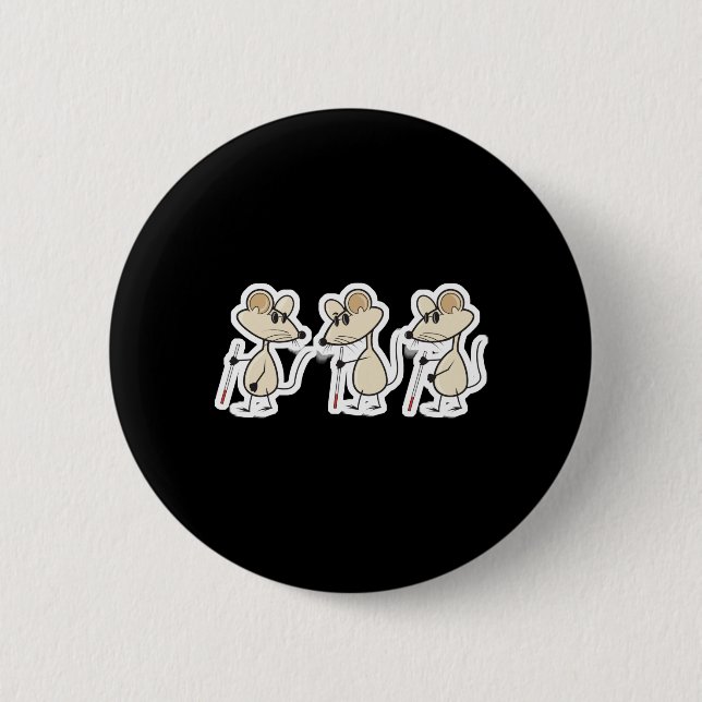 three blind mice pinback button (Front)