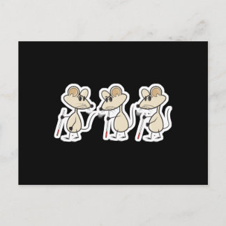 three blind mice postcard