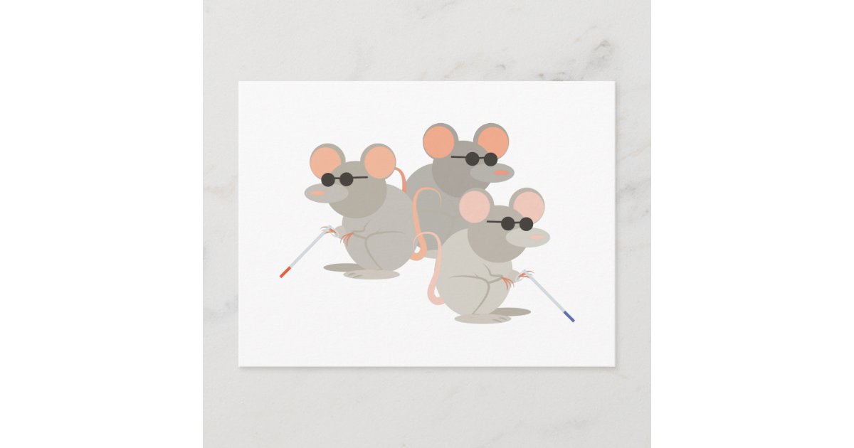 Three Blind Mice Postcard | Zazzle
