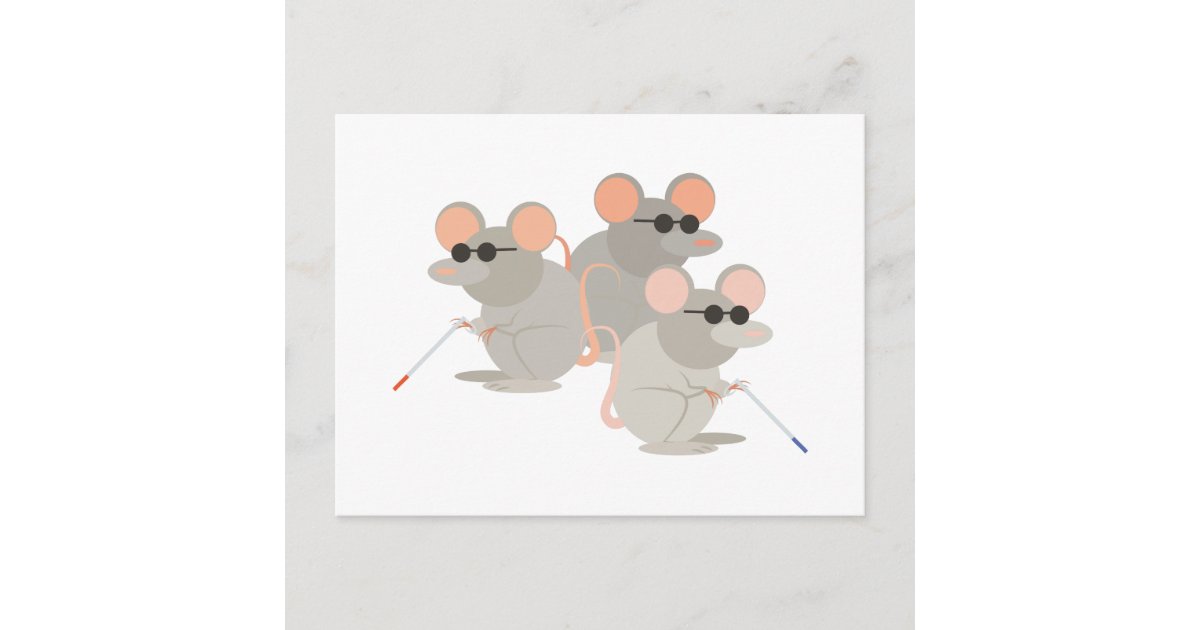 Three Blind Mice Postcard | Zazzle Three Blind Mice Postcard | Zazzle