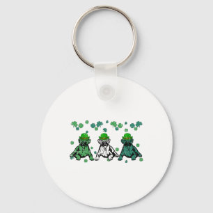 Three Boxer Dog Lover Irish Dog Shamrock St Patric Keychain