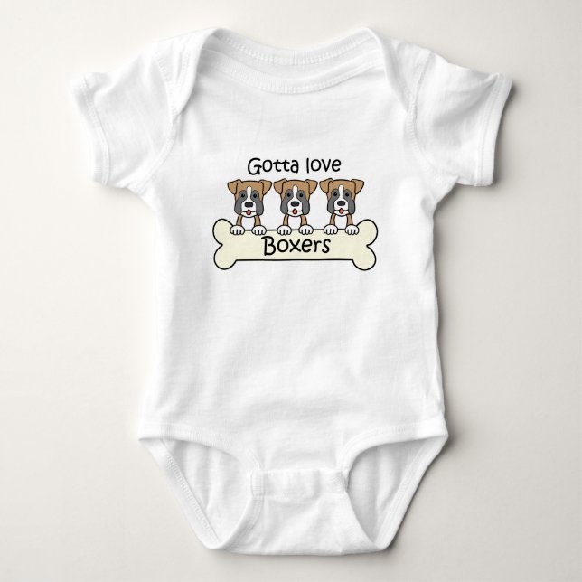 Three Boxers Baby Bodysuit (Front)