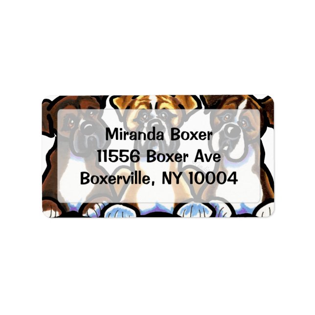 Three Boxers Studio Glass Label (Front)