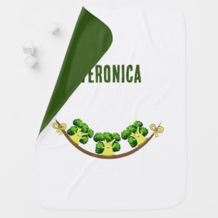 Three broccoli baby blanket