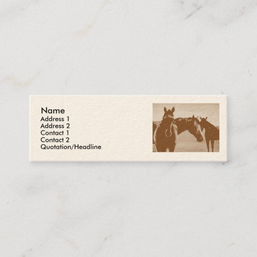 "Three Brown Horses" Customized Profile card Business Card Template