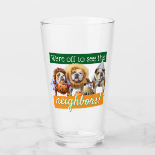 Three Bulldogs in Costumes Glass