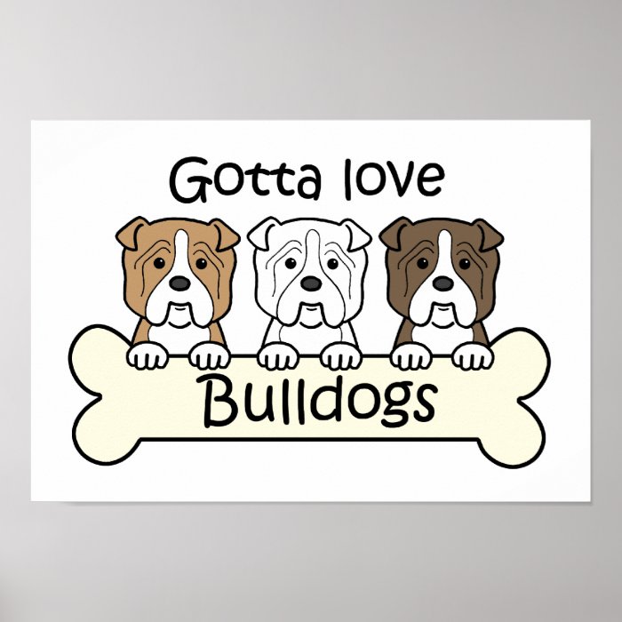 Three Bulldogs Print