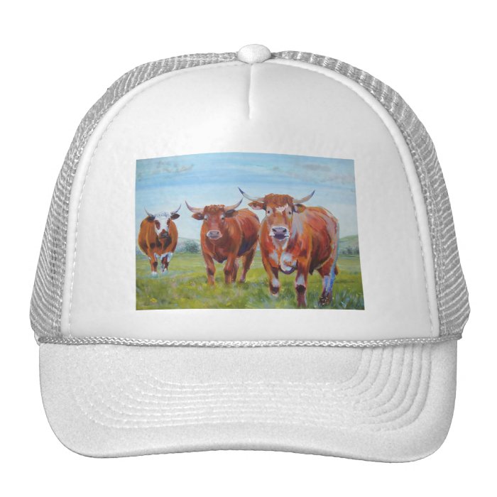 Three  Bulls Painting Trucker Hat