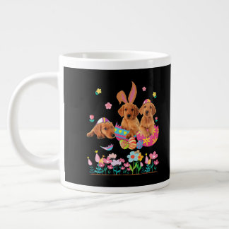 Three Bunny Labrador Retriever Dogs In Easter Eggs Giant Coffee Mug