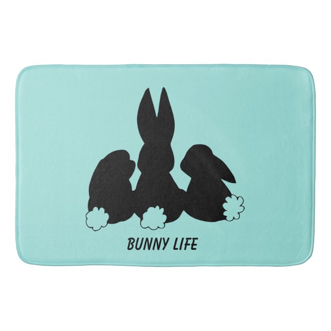 Three Bunny Rabbits Bath Mat (Front)